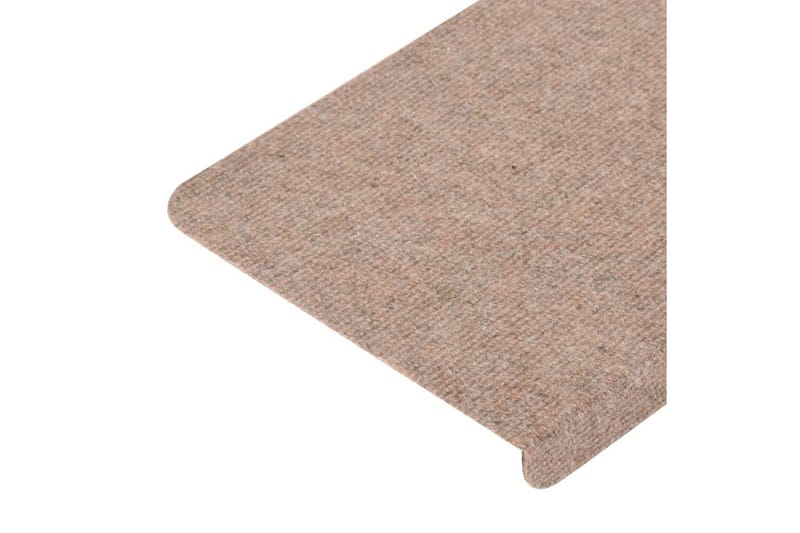 Itsekiinnittyvät porrasmatot 15 kpl 65x28 cm beige - Beige - Kodintekstiilit & matot - Matto - Erikoismatto - Porrasmatto