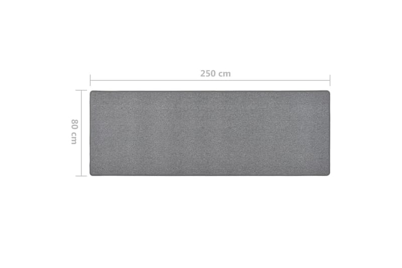 Käytävämatto tummanharmaa 80x250 cm - Harmaa - Kodintekstiilit & matot - Matto - Erikoismatto - Porrasmatto