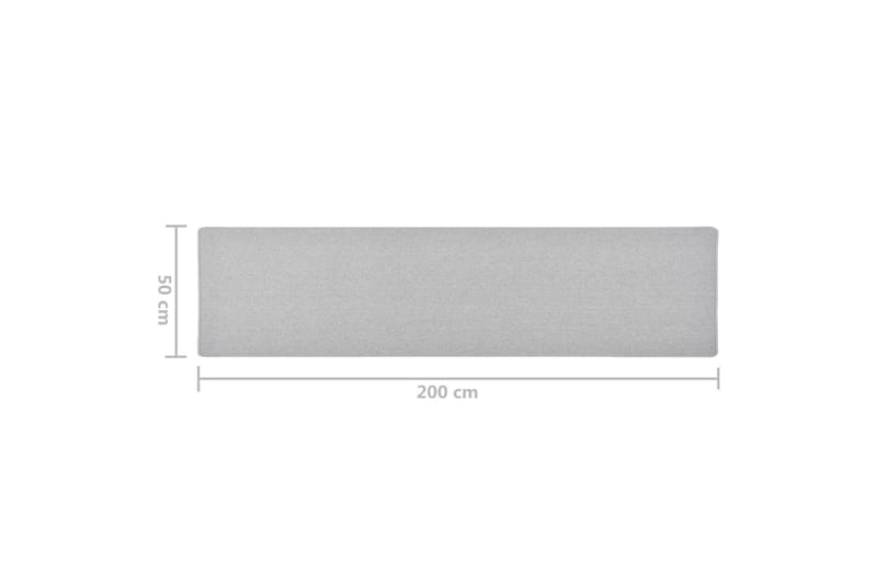 Käytävämatto vaaleanharmaa 50x200 cm - Harmaa - Kodintekstiilit & matot - Matto - Erikoismatto - Porrasmatto