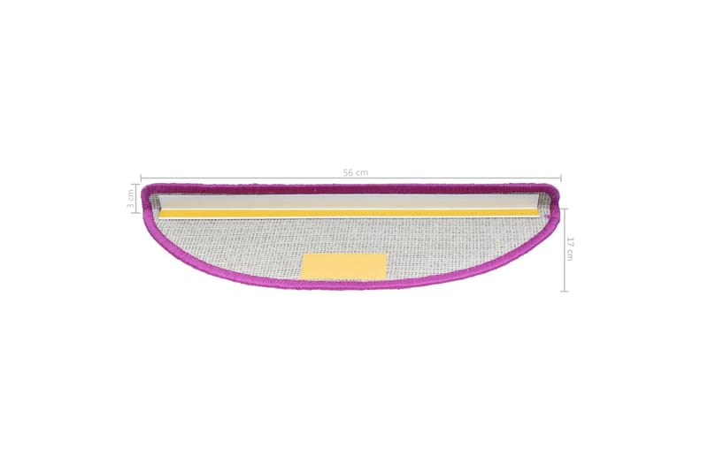 Porrasmatot 10 kpl 56x20 cm violetti - Purppura - Kodintekstiilit & matot - Matto - Erikoismatto - Porrasmatto