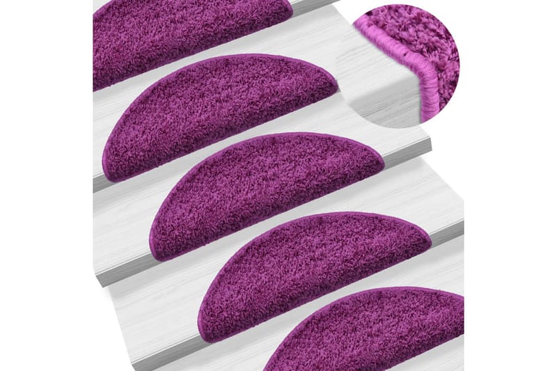 Porrasmatot 10 kpl 56x20 cm violetti - Purppura - Kodintekstiilit & matot - Matto - Erikoismatto - Porrasmatto