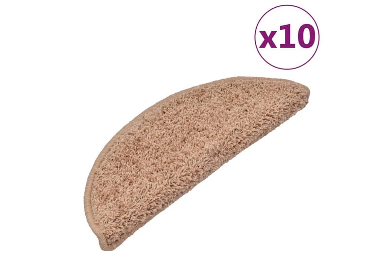 Porrasmatot 10 kpl 65x25 cm beige - Beige - Kodintekstiilit & matot - Matto - Erikoismatto - Porrasmatto