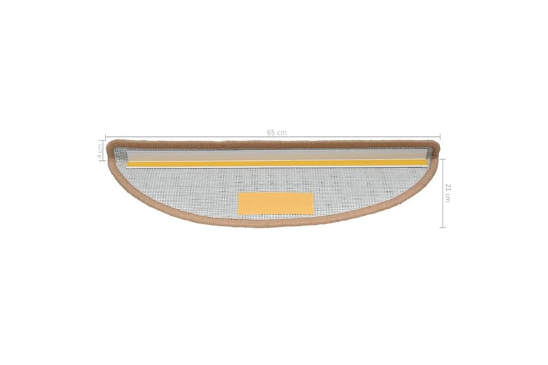 Porrasmatot 10 kpl 65x25 cm beige - Beige - Kodintekstiilit & matot - Matto - Erikoismatto - Porrasmatto