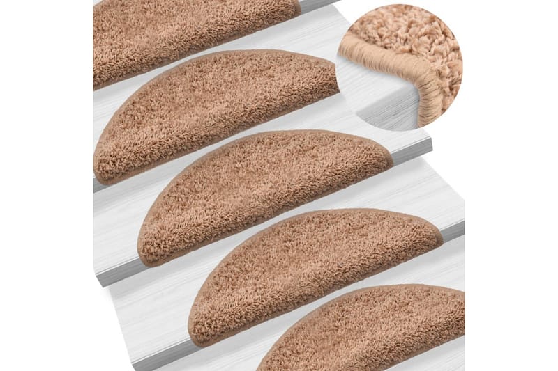 Porrasmatot 10 kpl 65x25 cm beige - Beige - Kodintekstiilit & matot - Matto - Erikoismatto - Porrasmatto