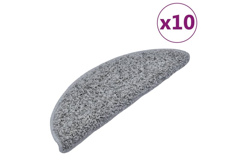 Porrasmatot 10 kpl 65x25 cm harmaa - Harmaa - Kodintekstiilit & matot - Matto - Erikoismatto - Porrasmatto