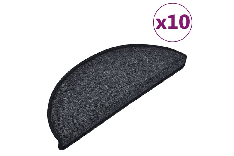 Porrasmatot 10 kpl 65x28 cm antrasiitti - Antrasiitti - Kodintekstiilit & matot - Matto - Erikoismatto - Porrasmatto