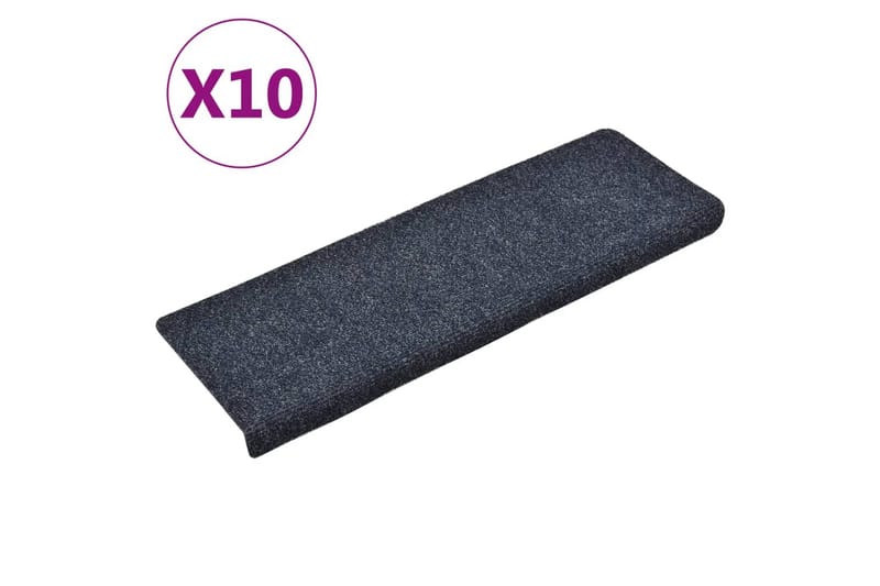 Porrasmatot 10 kpl antrasiitti 65x25 cm neulahuopa - Kodintekstiilit & matot - Matto - Erikoismatto - Porrasmatto