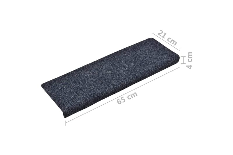 Porrasmatot 10 kpl antrasiitti 65x25 cm neulahuopa - Kodintekstiilit & matot - Matto - Erikoismatto - Porrasmatto