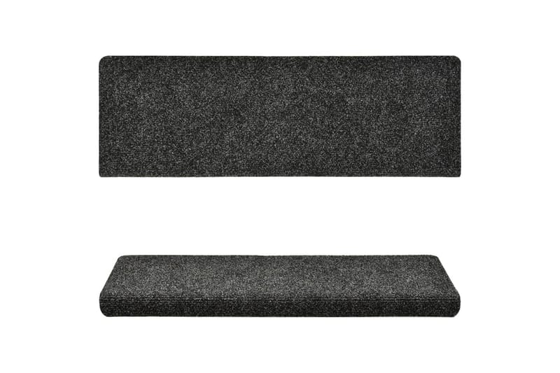 Porrasmatot 10 kpl harmaa 65x25 cm neulahuopa - Harmaa - Kodintekstiilit & matot - Matto - Erikoismatto - Porrasmatto