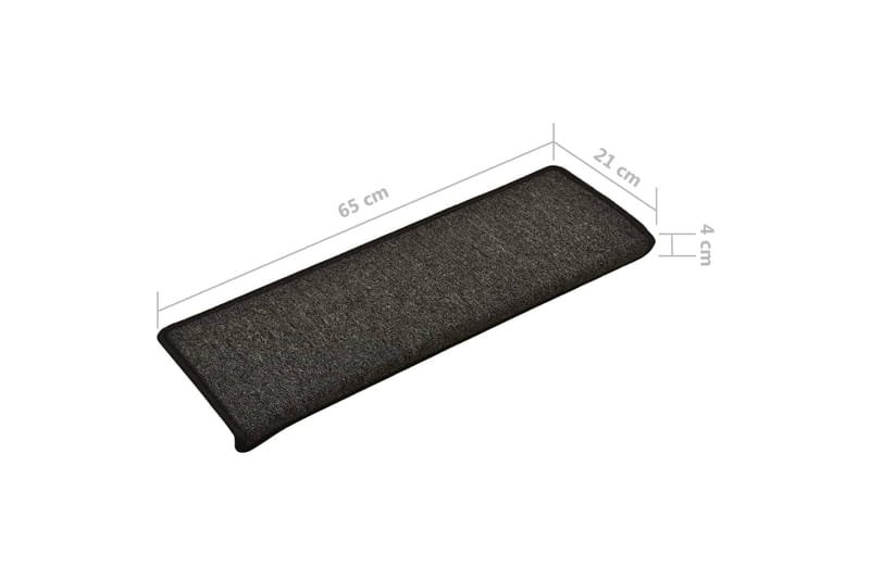 Porrasmatot 15 kpl 65x25 cm antrasiitti - Harmaa - Kodintekstiilit & matot - Matto - Erikoismatto - Porrasmatto