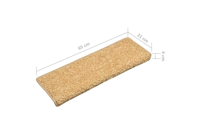 Porrasmatot 15 kpl 65x25 cm beige - Beige - Kodintekstiilit & matot - Matto - Erikoismatto - Porrasmatto