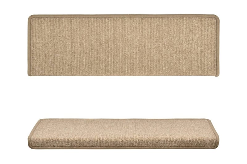 Porrasmatot 15 kpl 65x25 cm harmaanruskea - Ruskea - Kodintekstiilit & matot - Matto - Erikoismatto - Porrasmatto