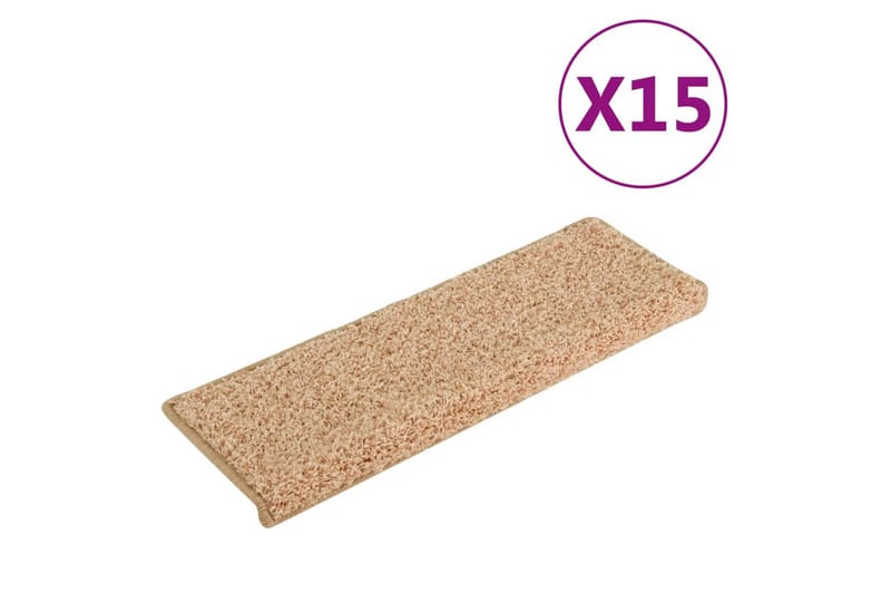 Porrasmatot 15 kpl 65x25 cm kulta - Kulta - Kodintekstiilit & matot - Matto - Erikoismatto - Porrasmatto