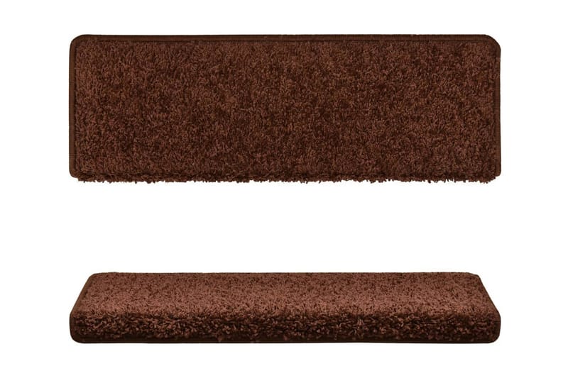 Porrasmatot 15 kpl 65x25 cm ruskea - Ruskea - Kodintekstiilit & matot - Matto - Erikoismatto - Porrasmatto