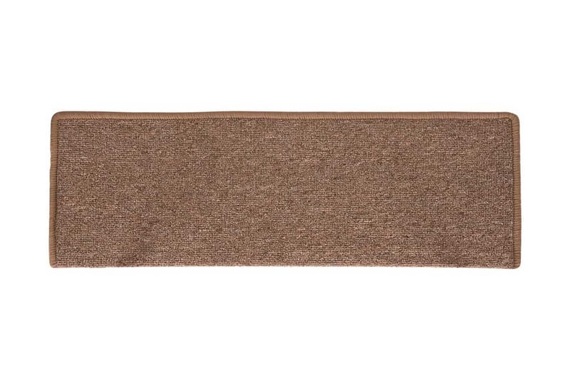 Porrasmatot 15 kpl 65x25 cm ruskea - Ruskea - Kodintekstiilit & matot - Matto - Erikoismatto - Porrasmatto