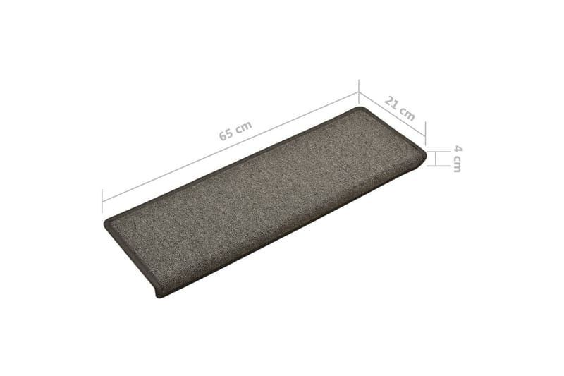 Porrasmatot 15 kpl 65x25 cm tummanharmaa - Harmaa - Kodintekstiilit & matot - Matto - Erikoismatto - Porrasmatto