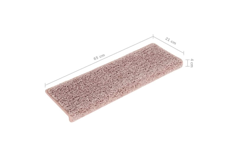 Porrasmatot 15 kpl 65x25 cm valkoinen ja pinkki - Monivärinen - Kodintekstiilit & matot - Matto - Erikoismatto - Porrasmatto