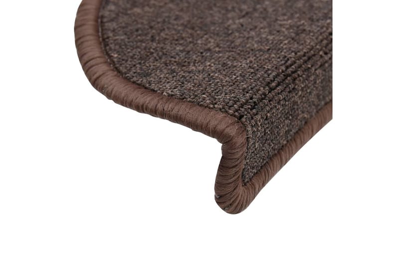 Porrasmatot 15 kpl kahvinruskea 56 x 17 x 3 cm - Ruskea - Kodintekstiilit & matot - Matto - Erikoismatto - Porrasmatto