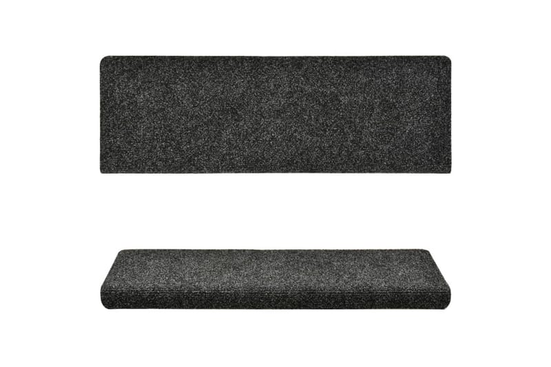 Porrasmatot 15 kpl neulahuopa 65x25 cm harmaa - Harmaa - Kodintekstiilit & matot - Matto - Erikoismatto - Porrasmatto
