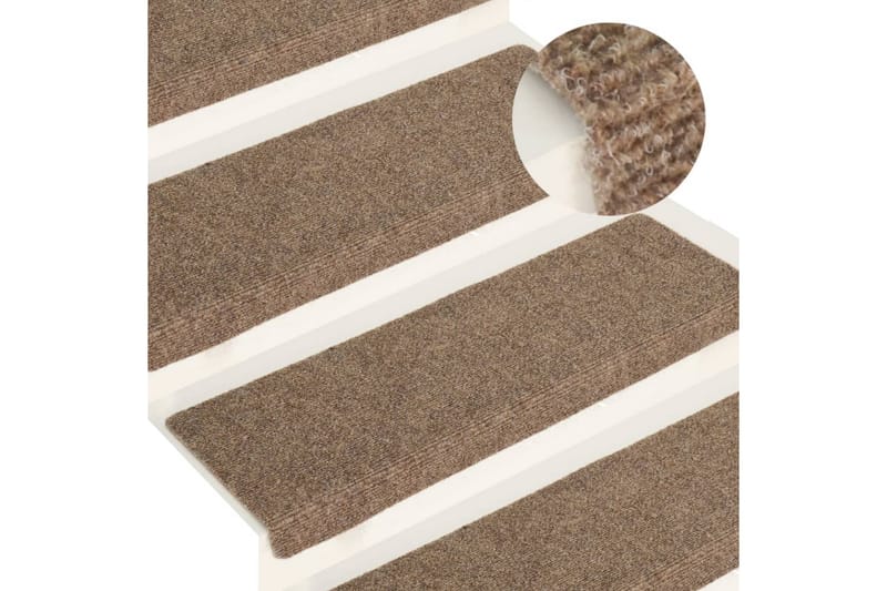 Porrasmatot 15 kpl neulahuopa 65x25 cm kerma - Kerma - Kodintekstiilit & matot - Matto - Erikoismatto - Porrasmatto