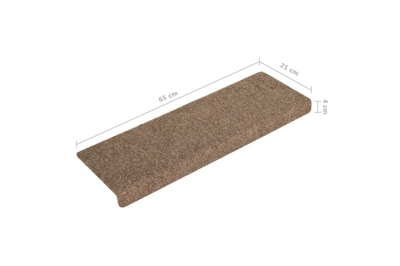 Porrasmatot 15 kpl neulahuopa 65x25 cm kerma - Kerma - Kodintekstiilit & matot - Matto - Erikoismatto - Porrasmatto
