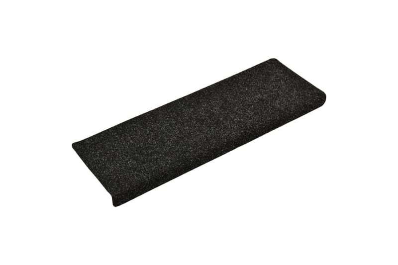 Porrasmatot 15 kpl neulahuopa 65x25 cm musta - Musta - Kodintekstiilit & matot - Matto - Erikoismatto - Porrasmatto
