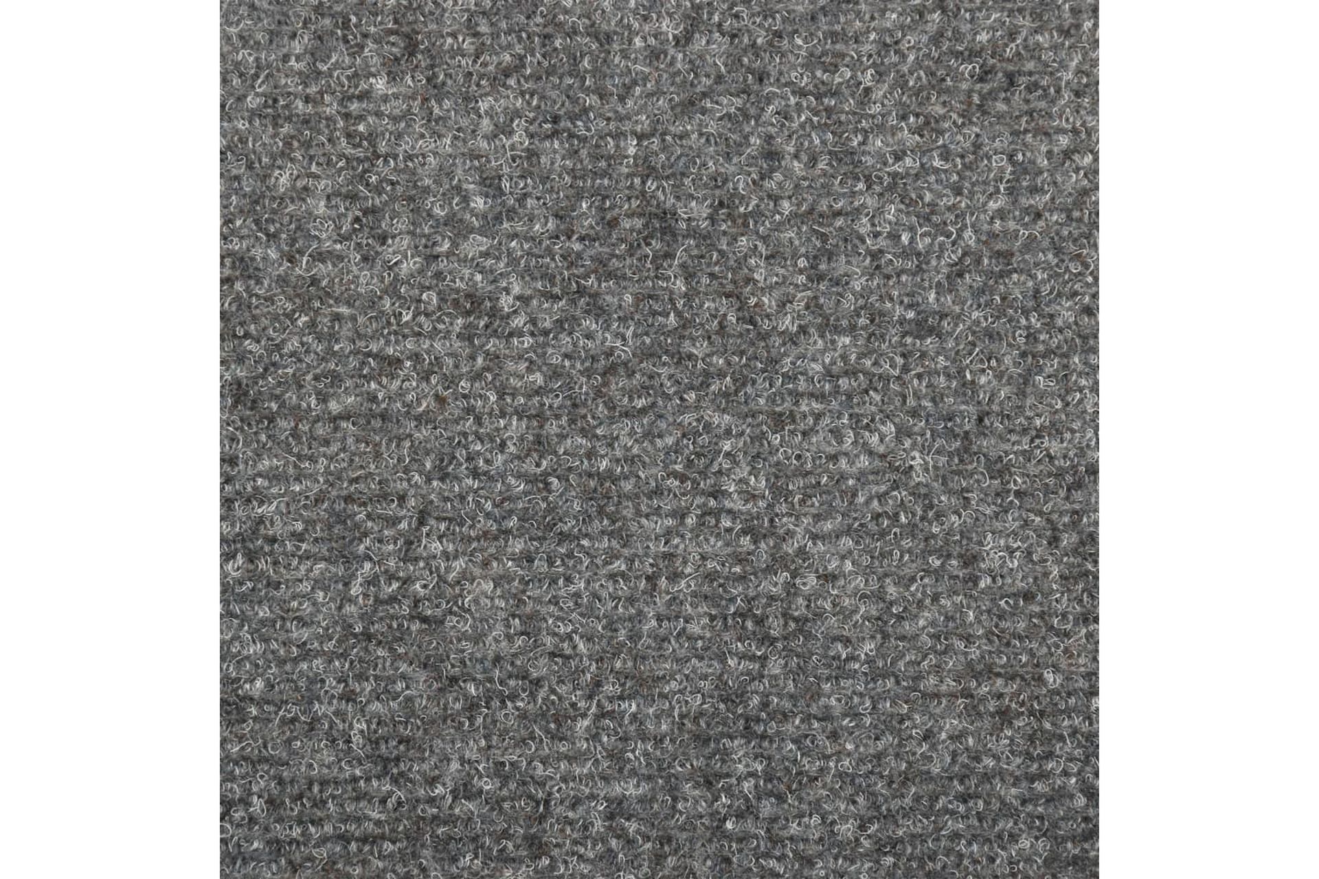 Porrasmatot 15 kpl neulahuopa 65x25 cm vaaleanharmaa - Harmaa - Kodintekstiilit & matot - Matto - Erikoismatto - Porrasmatto