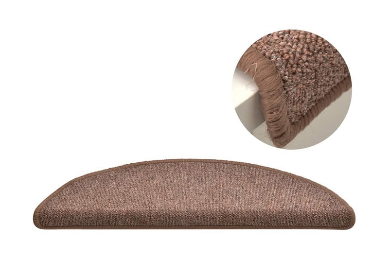 Porrasmatot 15 kpl ruskea 56x17x3 cm - Kodintekstiilit & matot - Matto - Erikoismatto - Porrasmatto