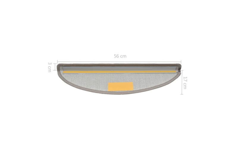 Porrasmatot 15 kpl ruskeanharmaa 56 x 17 x 3 cm - Ruskea - Kodintekstiilit & matot - Matto - Erikoismatto - Porrasmatto