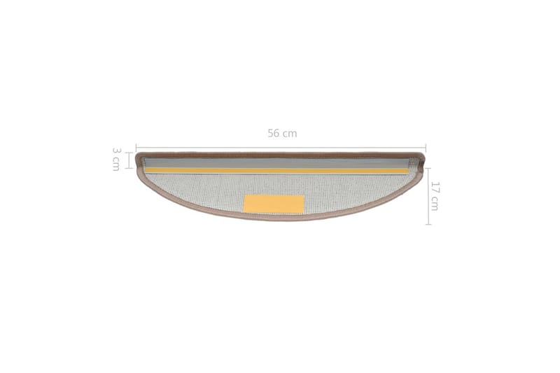 Porrasmatot 15 kpl vaaleanruskea 56 x 17 x 3 cm - Ruskea - Kodintekstiilit & matot - Matto - Erikoismatto - Porrasmatto