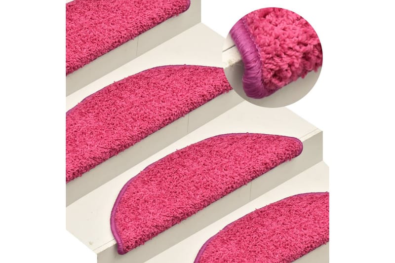 Porrasmatot 15 kpl pinkki 65x21x4 cm - Kodintekstiilit & matot - Matto - Erikoismatto - Porrasmatto