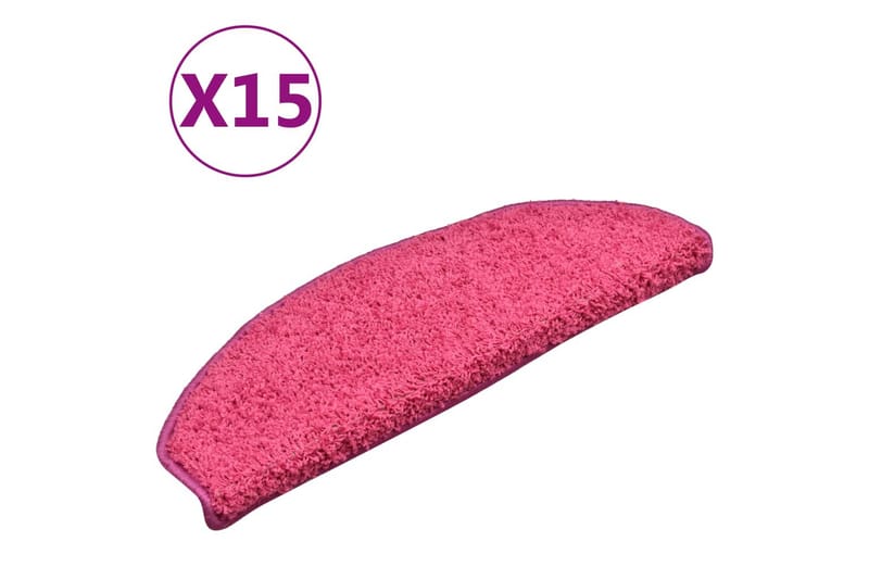 Porrasmatot 15 kpl pinkki 65x21x4 cm - Kodintekstiilit & matot - Matto - Erikoismatto - Porrasmatto