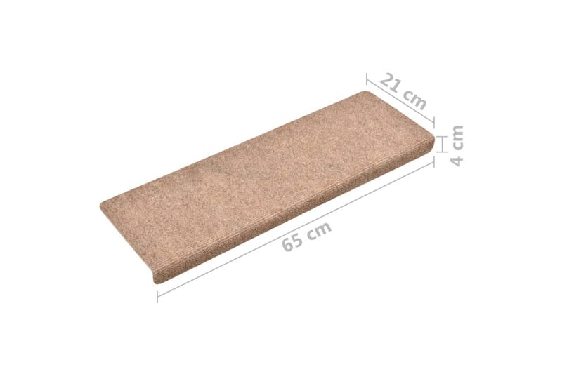 Porrasmatot 5 kpl ruskea 65x25 cm neulahuopa - Kodintekstiilit & matot - Matto - Erikoismatto - Porrasmatto