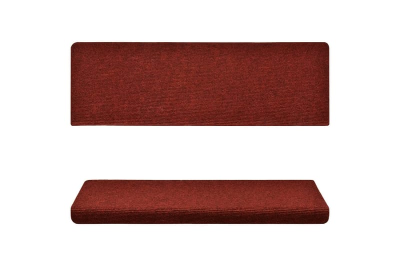 Porrasmatot 5 kpl viininpunainen 65x25 cm neulahuopa - Kodintekstiilit & matot - Matto - Erikoismatto - Porrasmatto