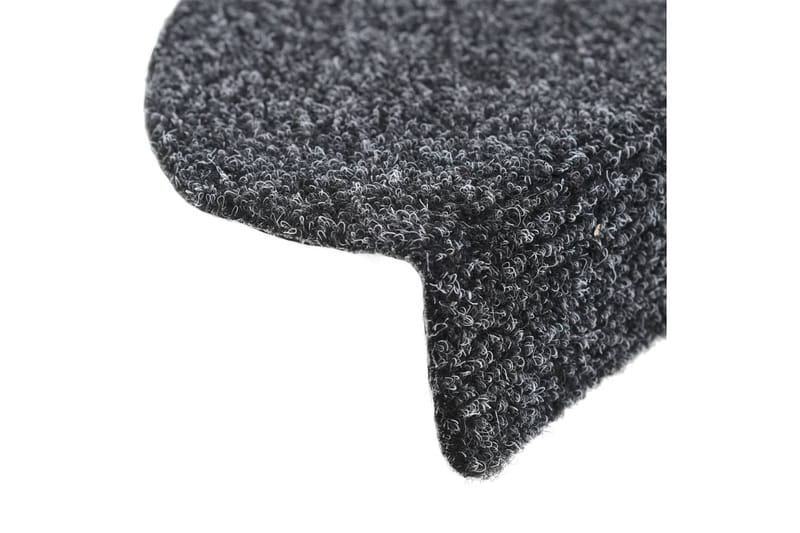 Porrasmatot Itsekiinnittyvät 10 kpl 54x16x4 cm - Tummanharmaa - Kodintekstiilit & matot - Matto - Erikoismatto - Porrasmatto