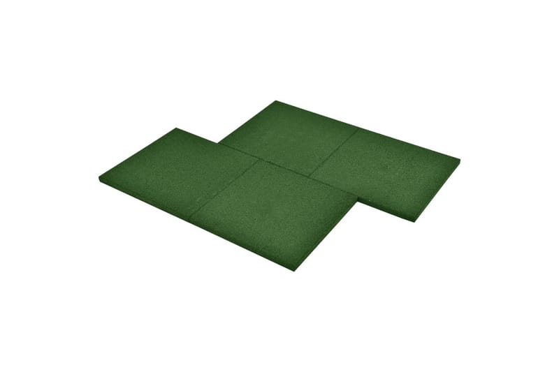 Kaatumissuojalevyt 6 kpl kumi 50x50x3 cm vihreä - Vihreä - Kodintekstiilit & matot - Matto - Erikoismatto - Tekonurmimatto & huopamatto