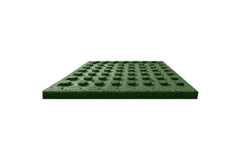 Kaatumissuojalevyt 6 kpl kumi 50x50x3 cm vihreä - Vihreä - Kodintekstiilit & matot - Matto - Erikoismatto - Tekonurmimatto & huopamatto
