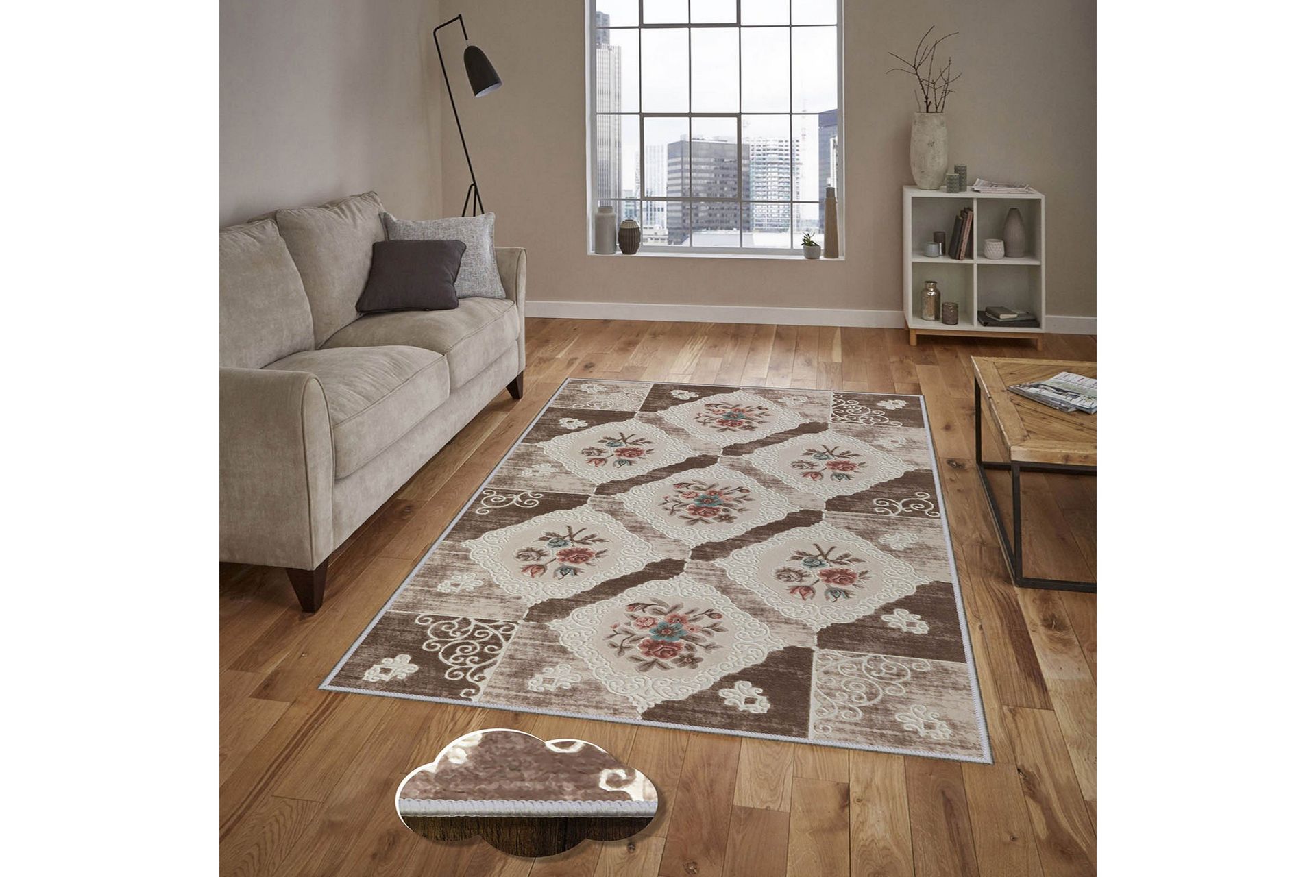 Homefesto Matto 100x150 cm - Monivärinen - Kodintekstiilit & matot - Matto - Itämainen matto - Persialainen matto