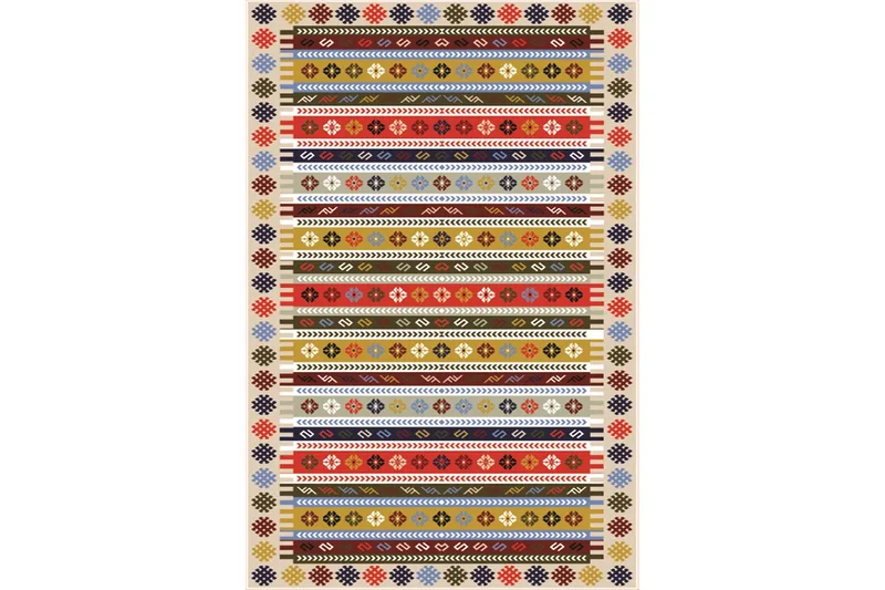 Homefesto Matto 100x150 cm - Monivärinen - Kodintekstiilit & matot - Matto - Itämainen matto - Persialainen matto