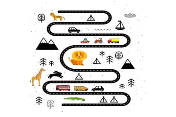Homefesto Matto 120x180 cm - Monivärinen - Kodintekstiilit & matot - Matto - Itämainen matto - Persialainen matto