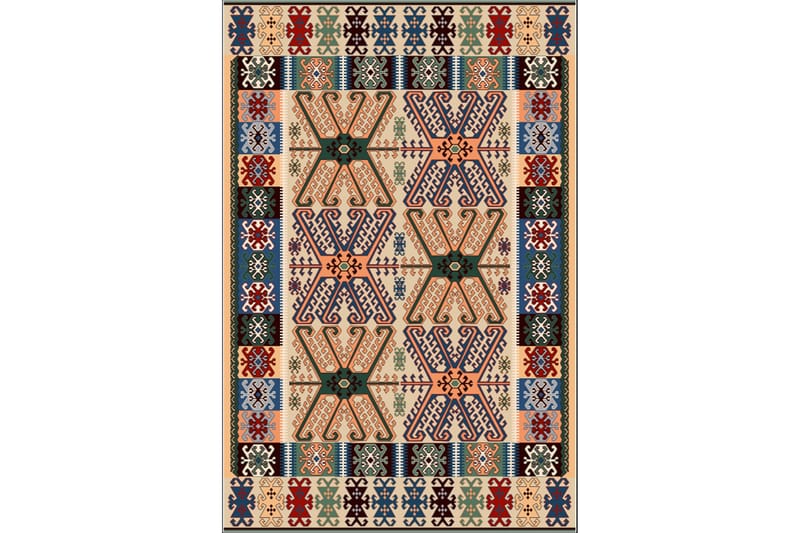 Homefesto Matto 120x180 cm - Monivärinen/Sametti - Kodintekstiilit & matot - Matto - Itämainen matto - Persialainen matto