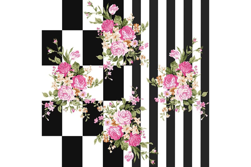 Homefesto Matto 140x220 cm - Monivärinen - Kodintekstiilit & matot - Matto - Itämainen matto - Persialainen matto