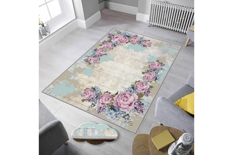 Homefesto Matto 140x220 cm - Monivärinen - Kodintekstiilit & matot - Matto - Itämainen matto - Persialainen matto