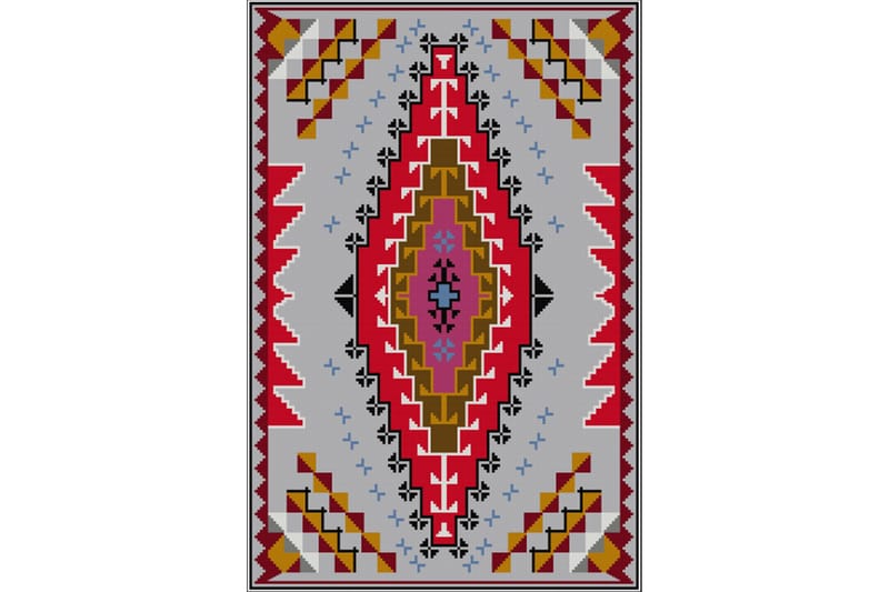 Homefesto Matto 140x220 cm - Monivärinen/Sametti - Kodintekstiilit & matot - Matto - Itämainen matto - Persialainen matto