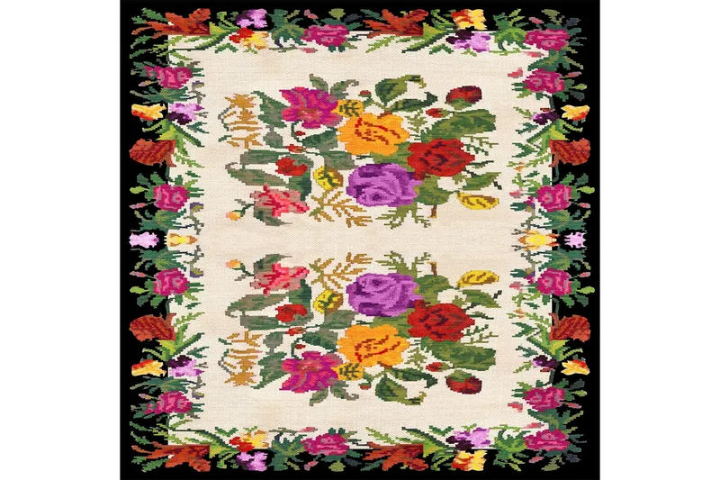 Homefesto Matto 80x120 cm - Monivärinen - Kodintekstiilit & matot - Matto - Itämainen matto - Persialainen matto