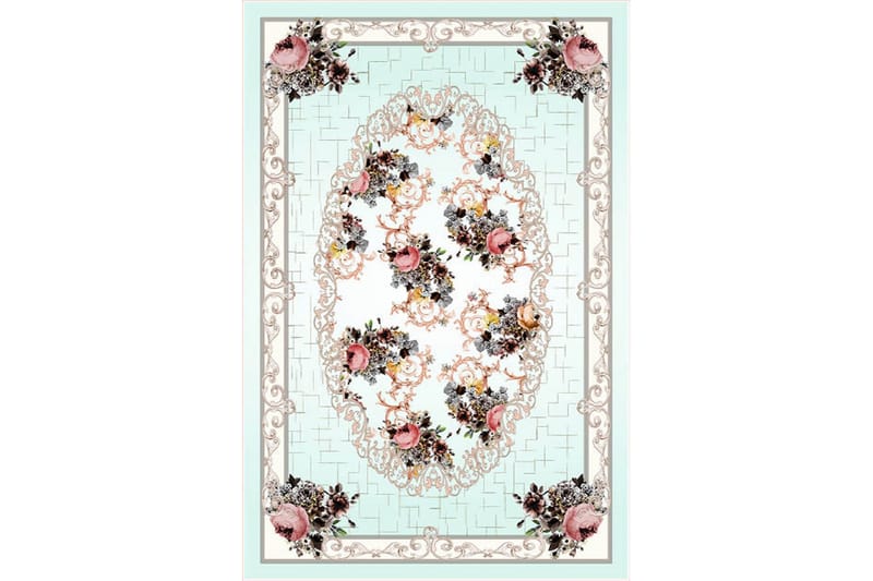 Homefesto Matto 80x200 cm - Monivärinen/Sametti - Kodintekstiilit & matot - Matto - Itämainen matto - Persialainen matto