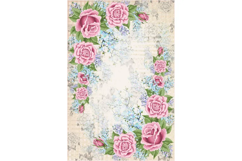 Homefesto Matto 80x200 cm - Monivärinen/Sametti - Kodintekstiilit & matot - Matto - Itämainen matto - Persialainen matto