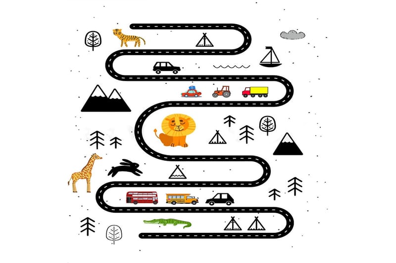 Homefesto Matto 80x300 cm - Monivärinen - Kodintekstiilit & matot - Matto - Itämainen matto - Persialainen matto