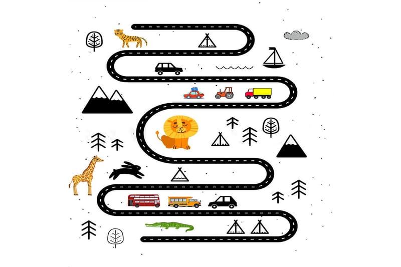 Homefesto Matto 80x300 cm - Monivärinen - Kodintekstiilit & matot - Matto - Itämainen matto - Persialainen matto