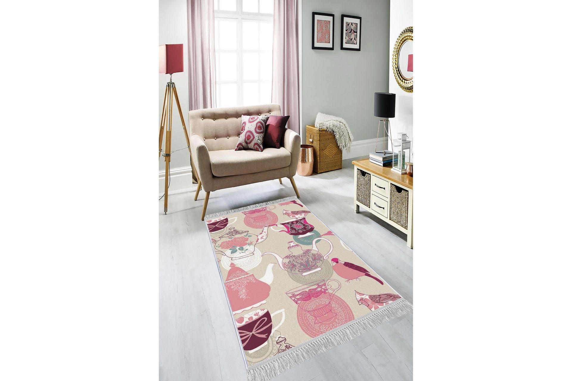 Homefesto Matto 80x300 cm - Monivärinen/Sametti - Kodintekstiilit & matot - Matto - Itämainen matto - Persialainen matto